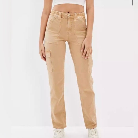 American Eagle Stretch Straight Cargo Pants size 00 - Picture 1 of 10